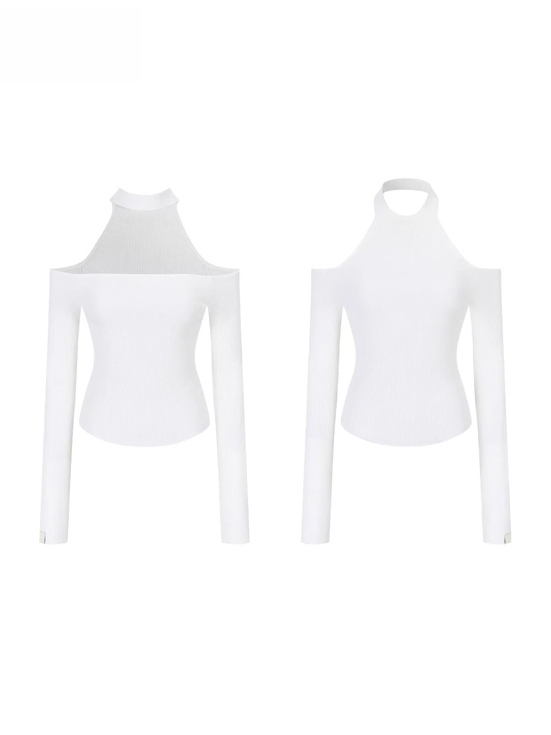 Rib Knit Off-Shoulder Two-Way Top