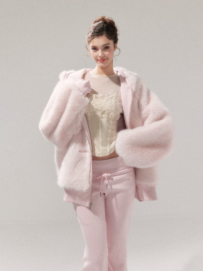 Reversible Hooded Sweatshirt &amp; Fleece Pants Set