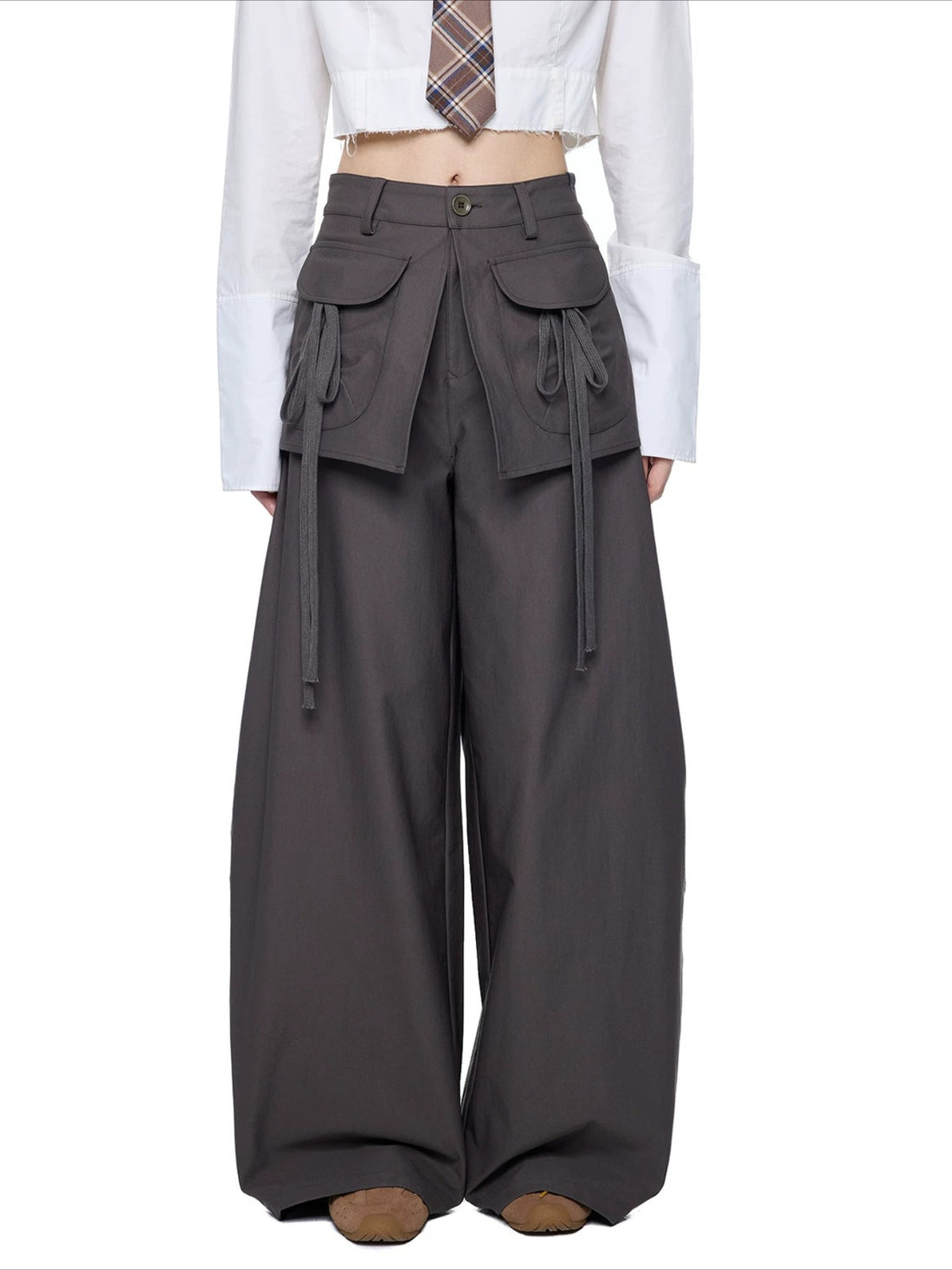 Drawstring Wide Leg Pants