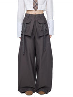 Drawstring Wide Leg Pants