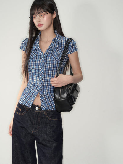 Blue &amp; Pink Fitted Pocket Shirt