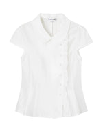 Doll Collar Wrap Blouse