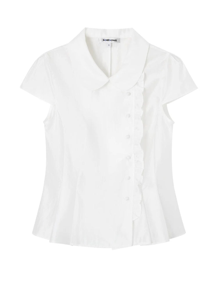 Doll Collar Wrap Blouse