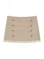 Heart Button Mesh Skirt