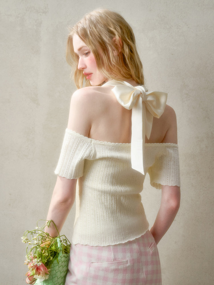 Summer-Colored One-Shoulder Cardigan