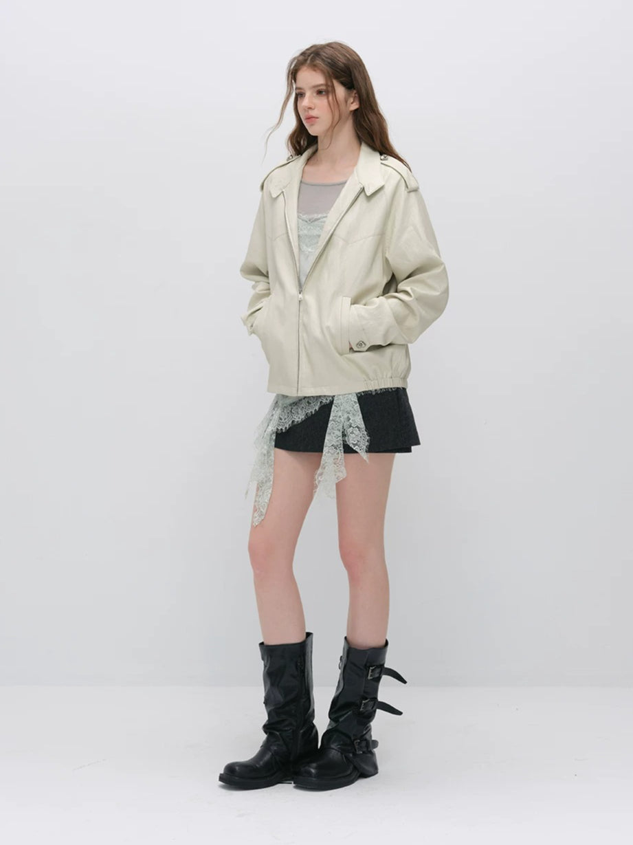 Litchi Leather Jacket