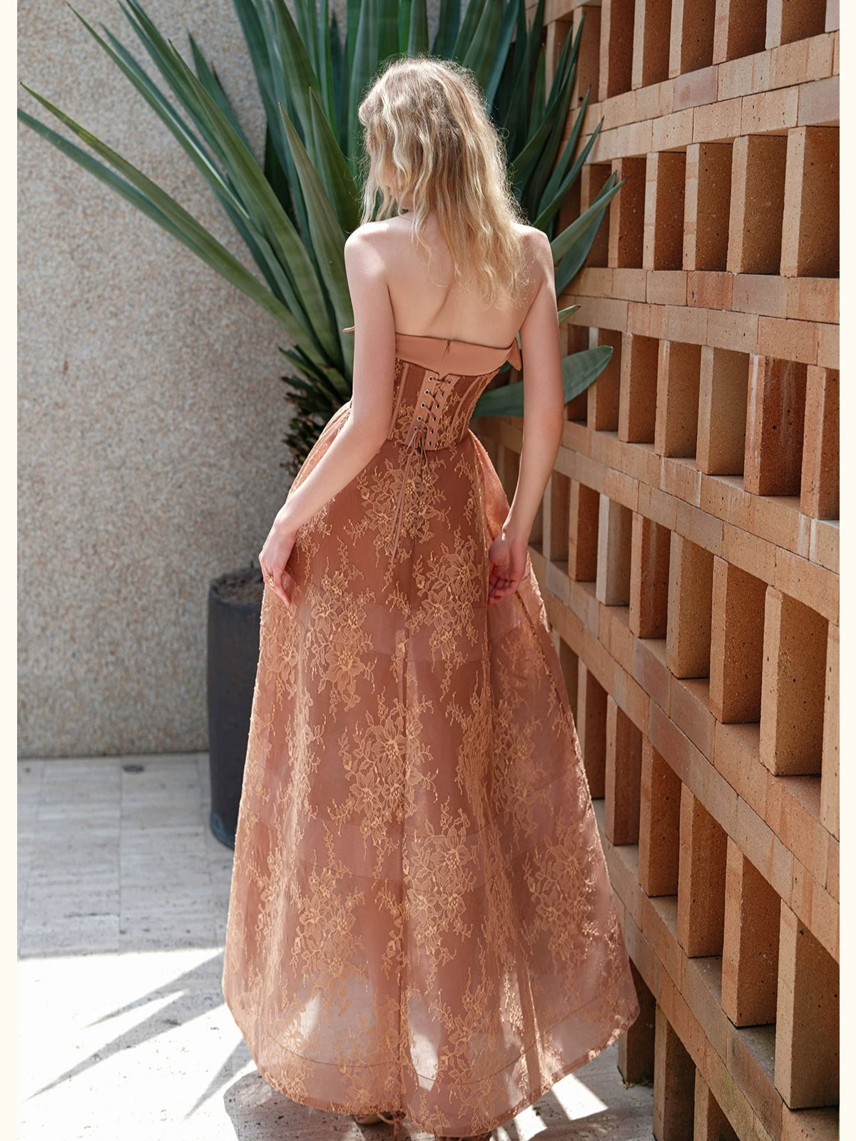 Collar Layered Tulle Mini Dress