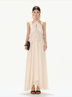 Embellished Chiffon Maxi Dress