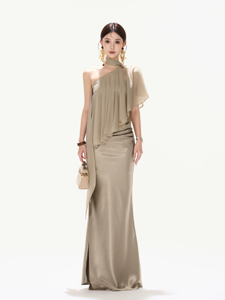 Amber Satin Mermaid Skirt