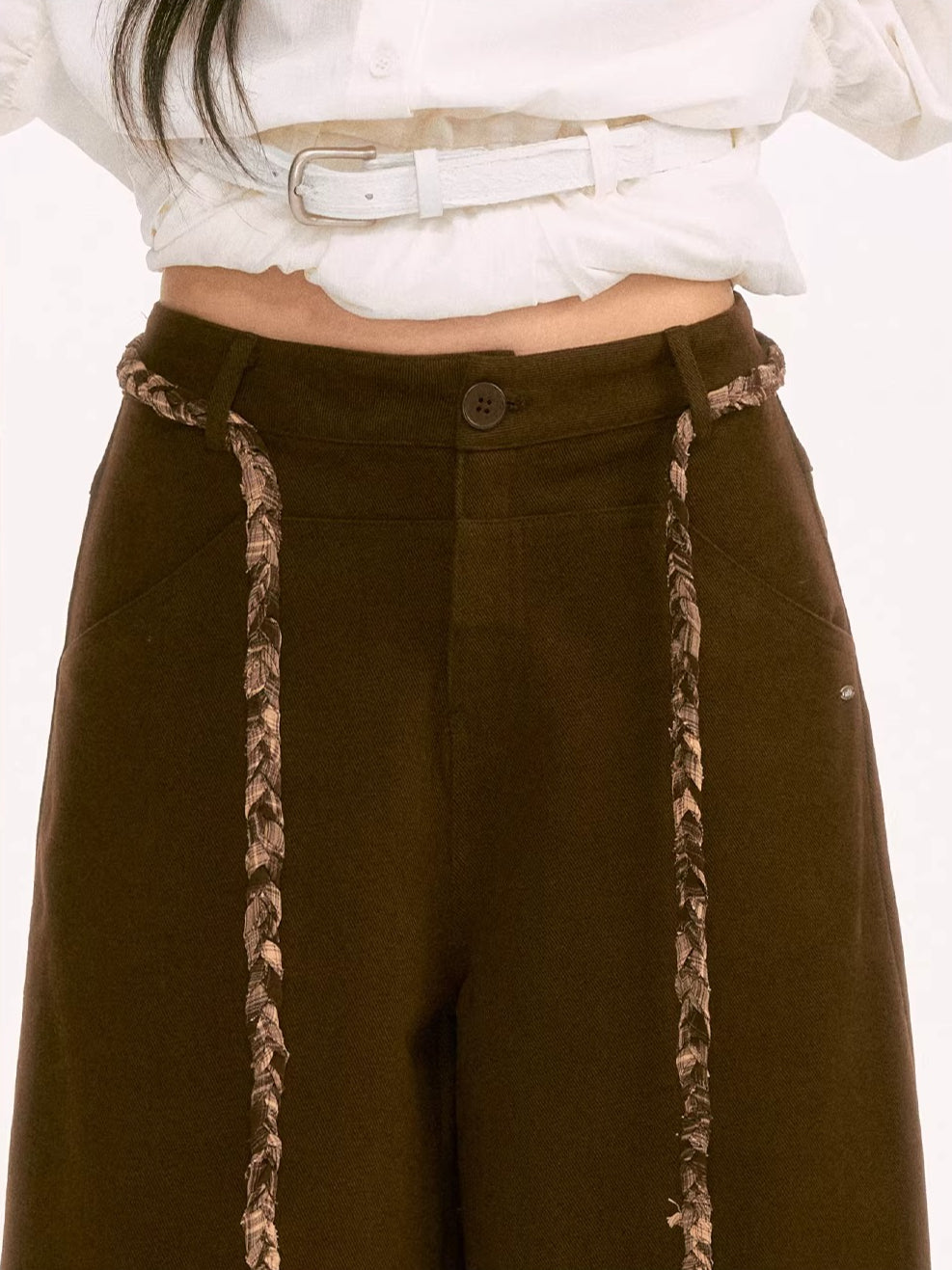 Vintage Brown Wide-Leg Pants