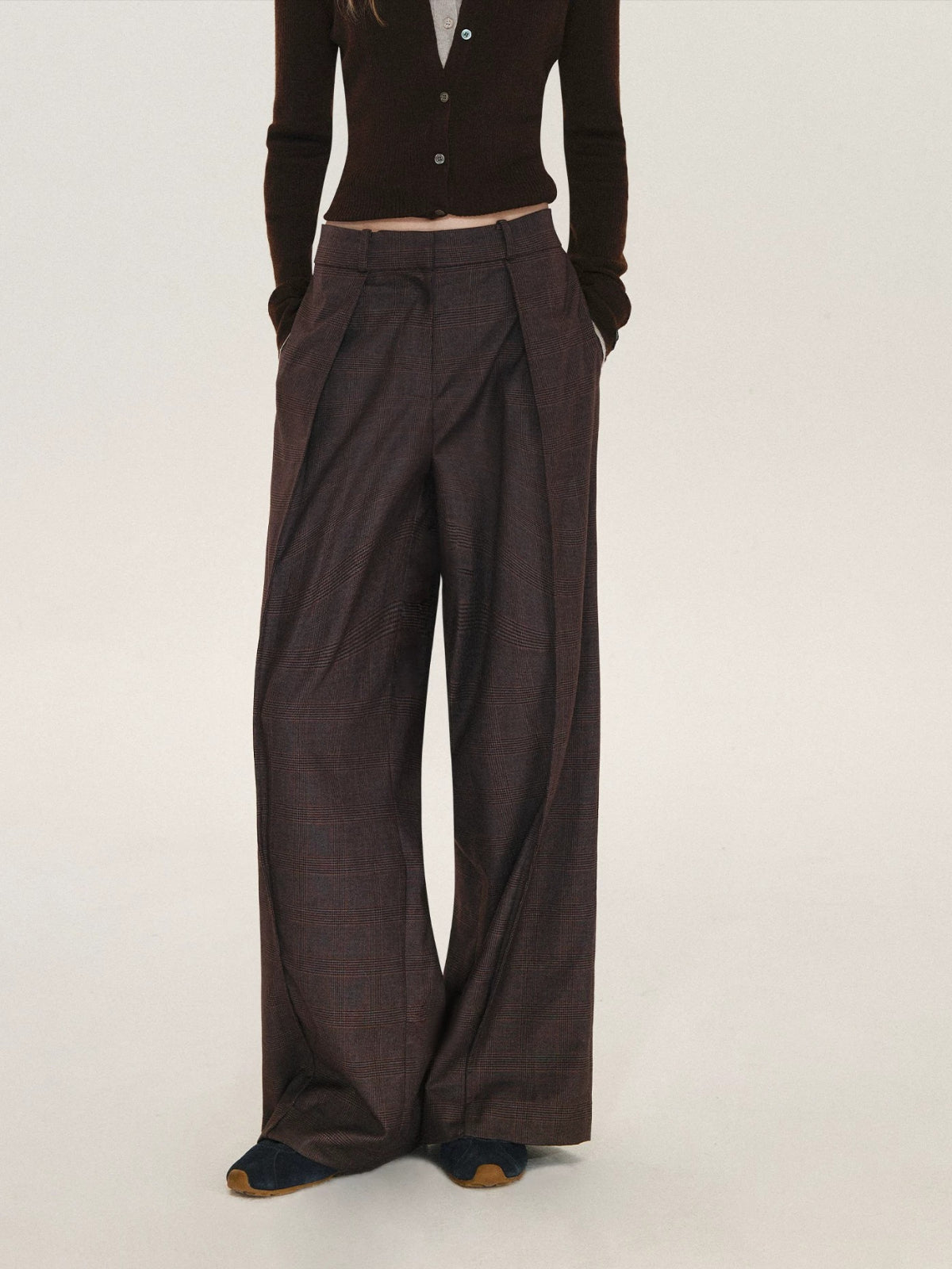 Detachable Overlay Wide Leg Pants