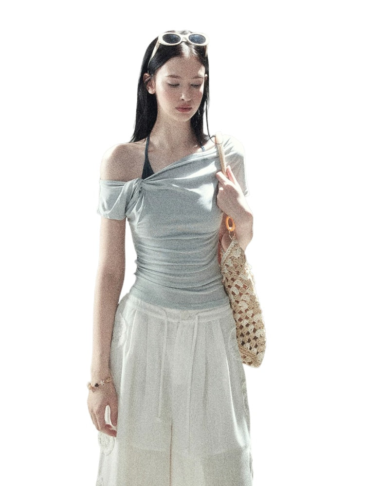 Asymmetric Halter Top