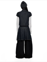 Puff Sleeve Denim Set