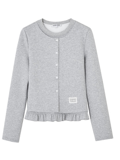 Fake Two-piece Round Neck Lace Top