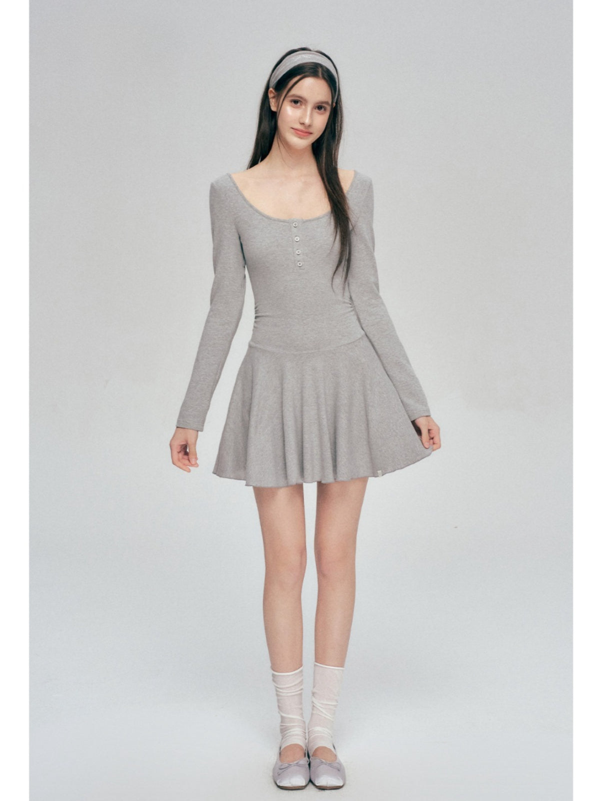 Square Neck A-Line Dress