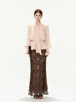 Bow Lantern Sleeve Blouse