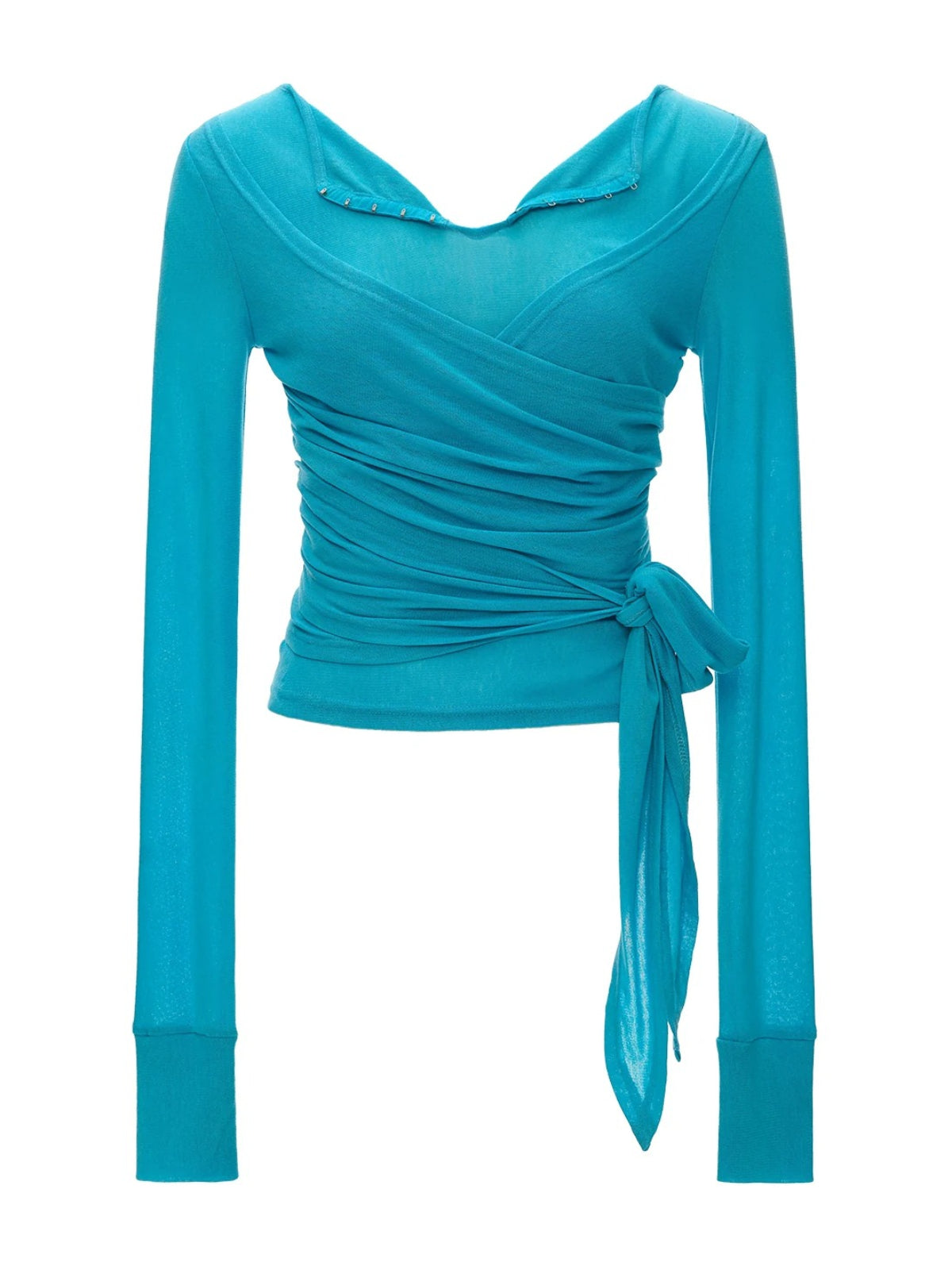 Layered Cross Tie Long Sleeve Top
