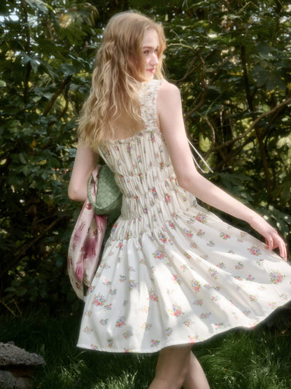French Relaxed Old Money Floral Dress