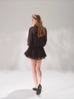 Beaded Ruffle Chiffon Dress