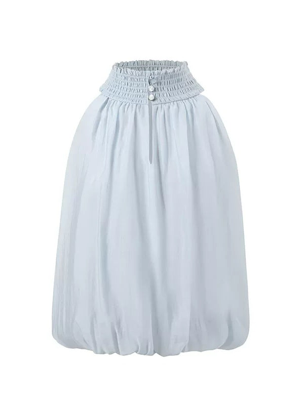 Lyocell Bubble Halter Top &amp; Skirt Set