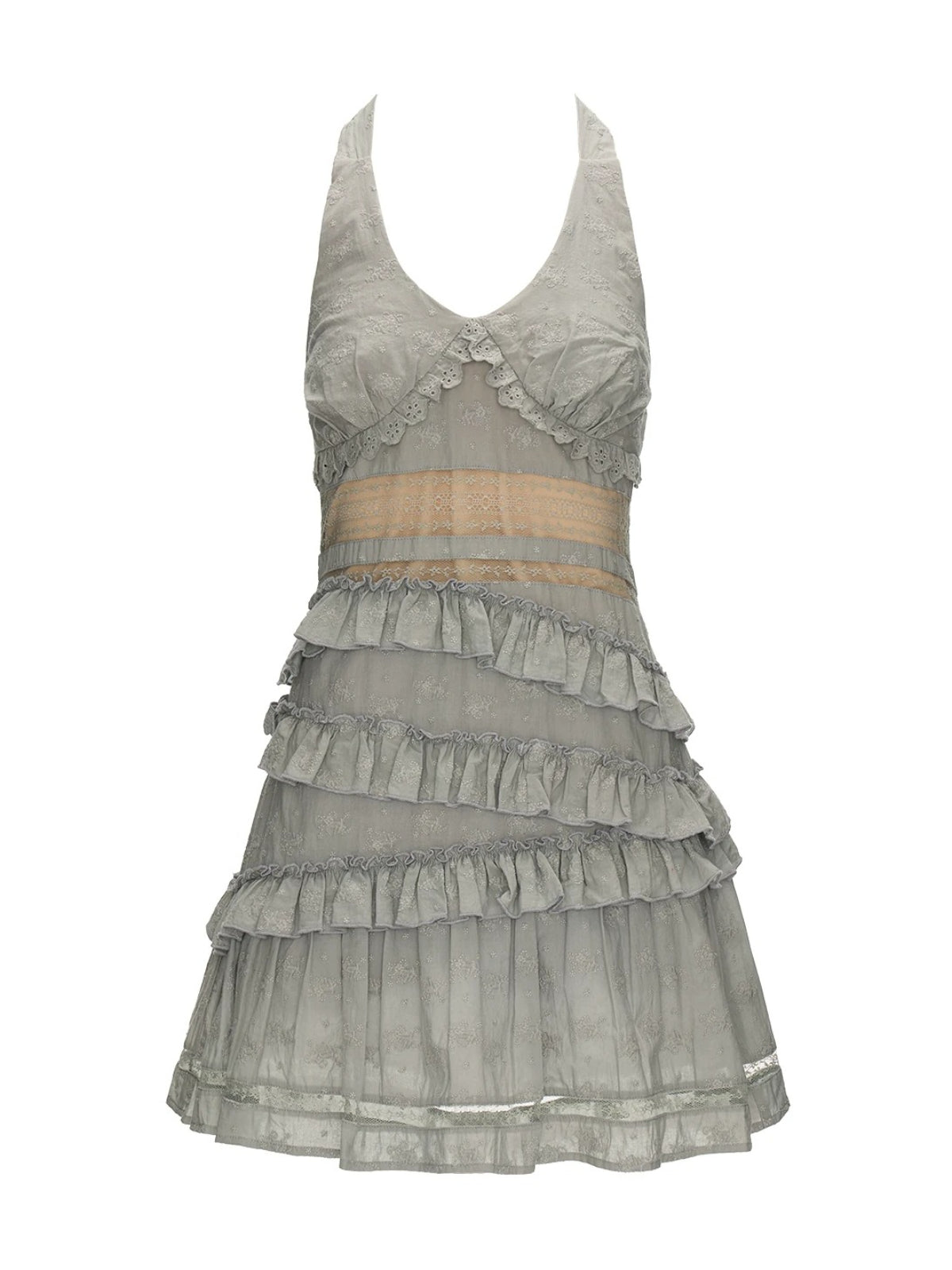 Lace Trim Patchwork Cami Dress
