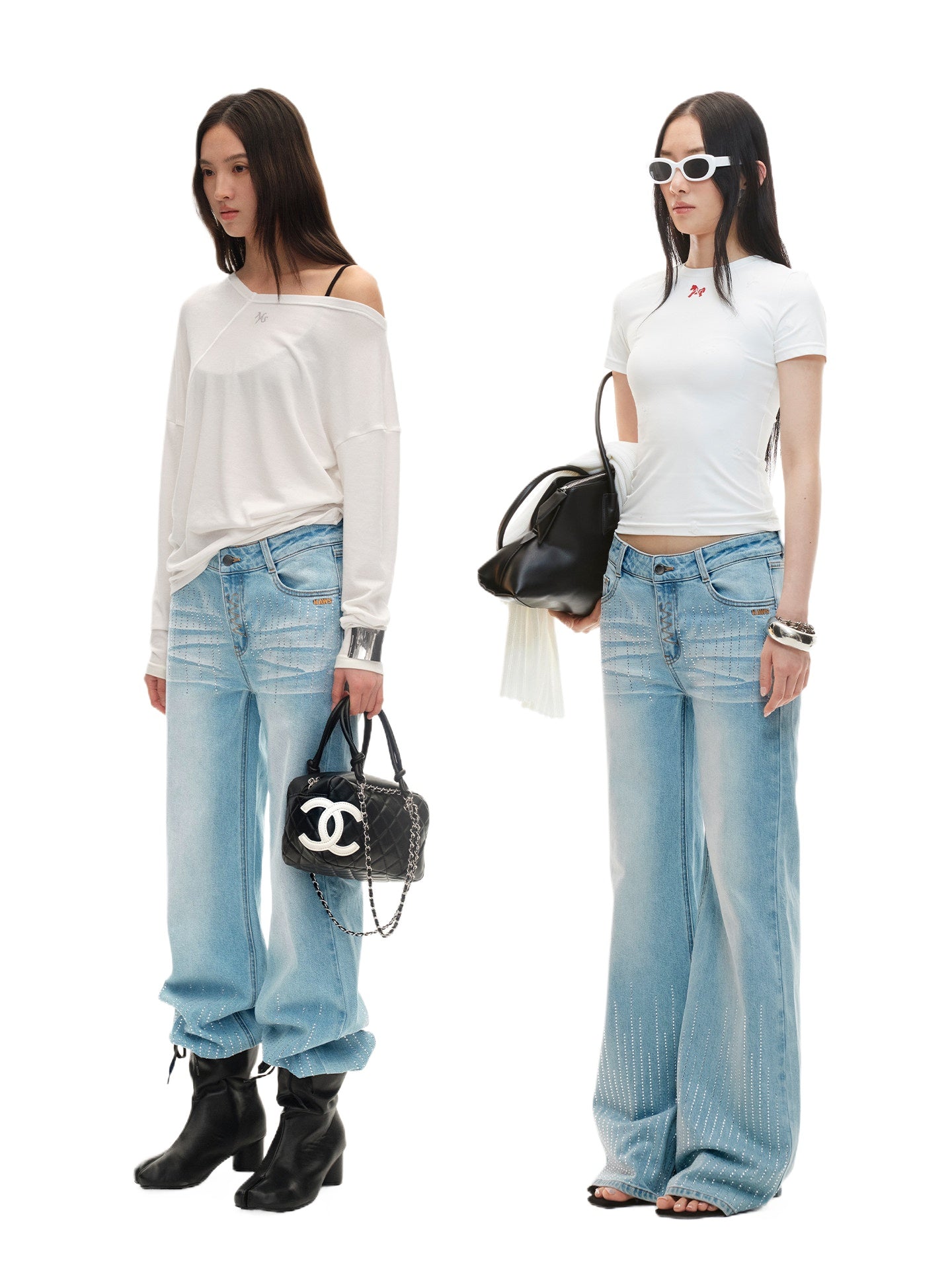 Washed Straight Jeans