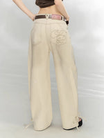 Apricot Washed Denim Pants