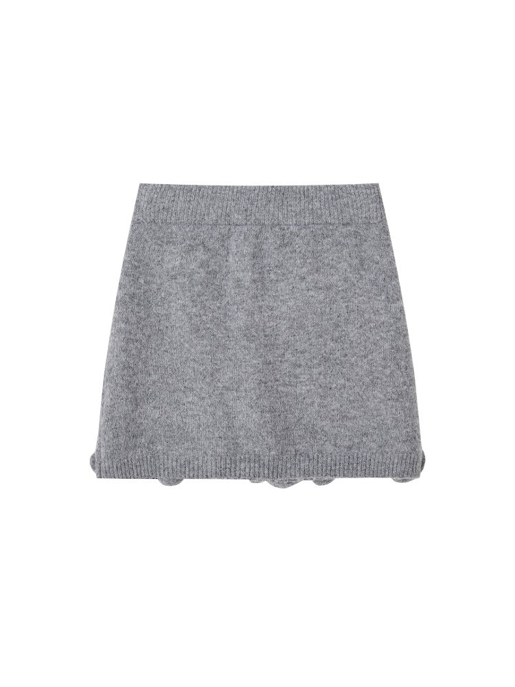 3D Rose V-Neck Knit Set