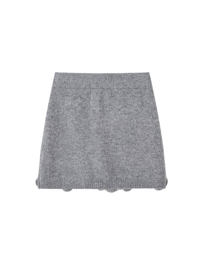 3D Rose V-Neck Knit Set