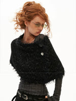 Wool Lace V-Neck Fitted Top