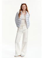 Cable Knit Panel Down Jacket
