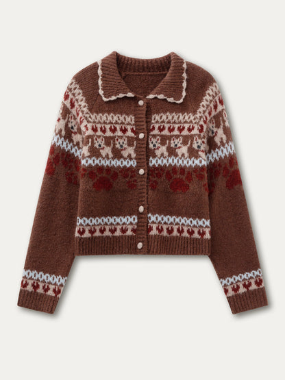 “Fair Isle Pup” Vintage Knit Set