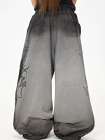 Embroidered Wide Leg Pants