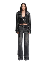 Black Manding Shearling Leather Jacket