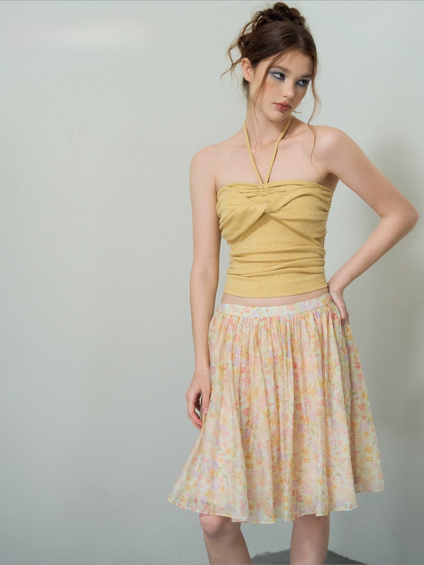 Twist Halter Knit Top