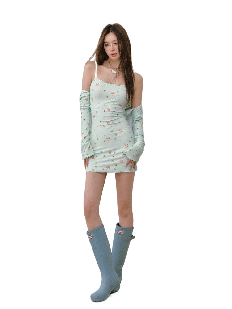 Seaside Series Printed Dress &amp; Cover Up Set