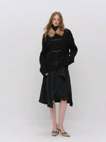 Asymmetric Satin Skirt