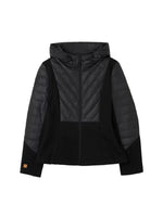Knit Panel Hooded Down Jacket