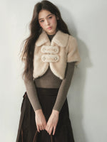 Double-Breasted Faux Fur Jacket