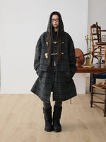 Wool Blend Hooded Duffle Coat