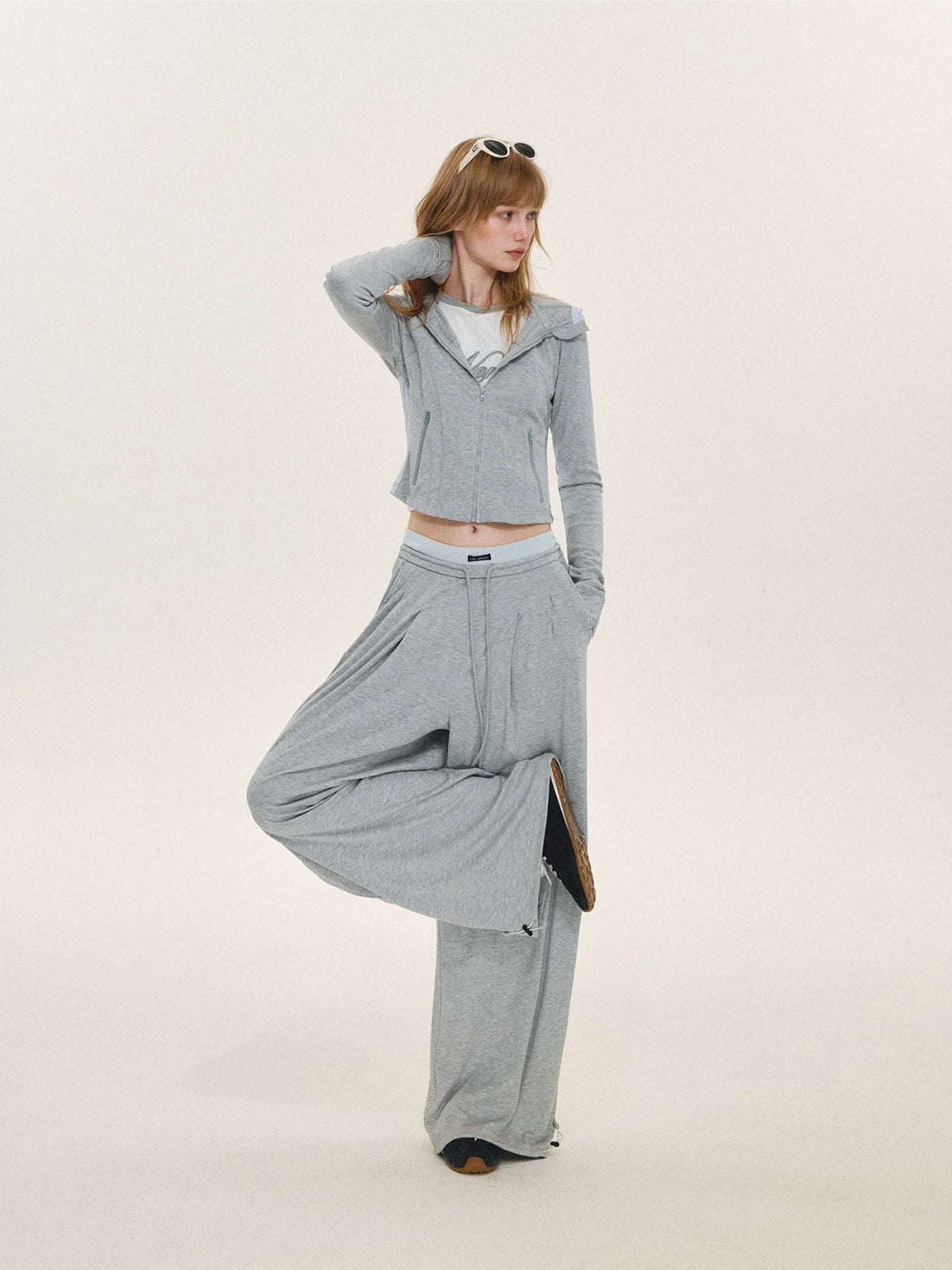 Colorblock Hoodies &amp; Pants Set