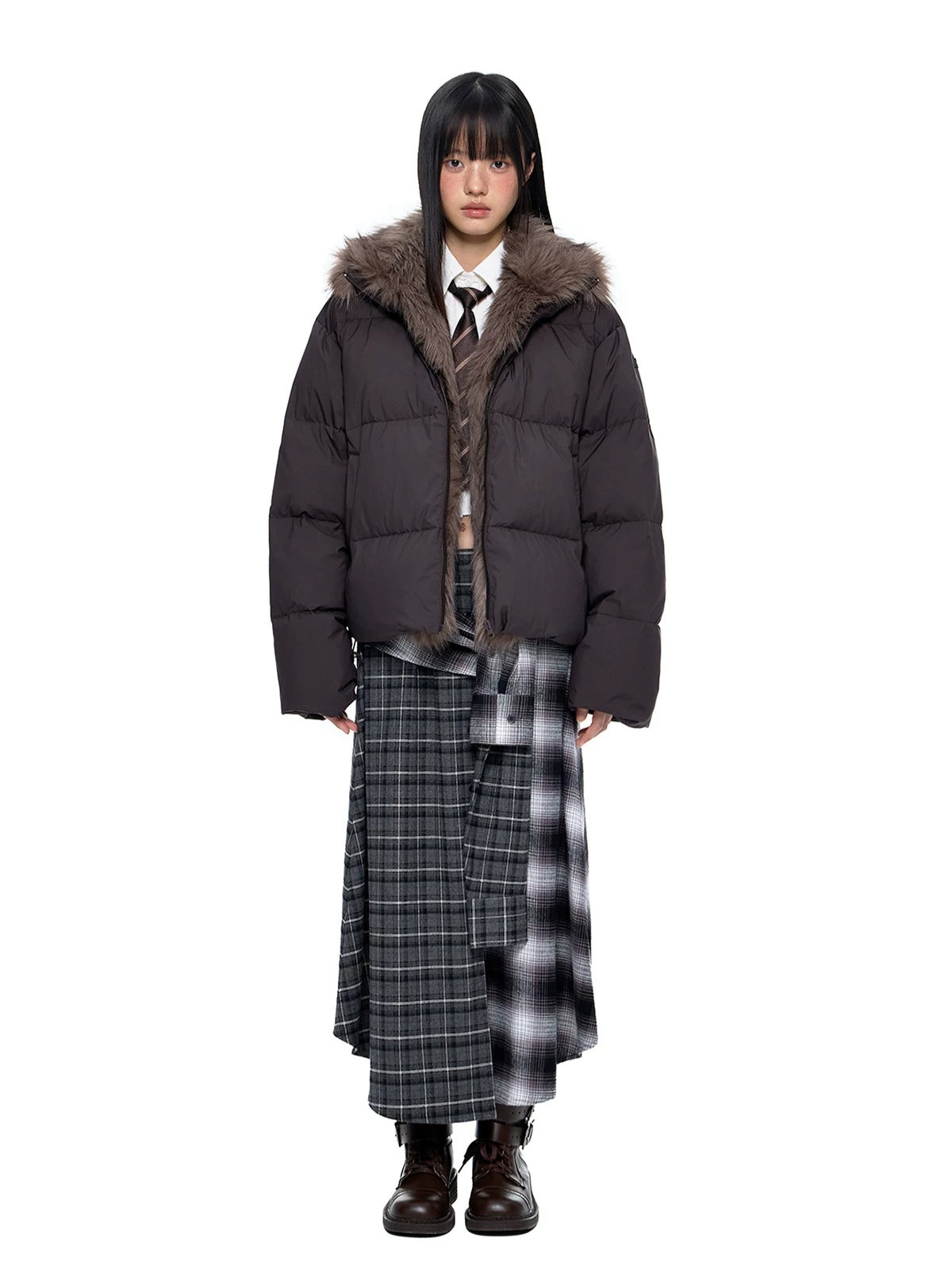 Vintage Fur Collar Down