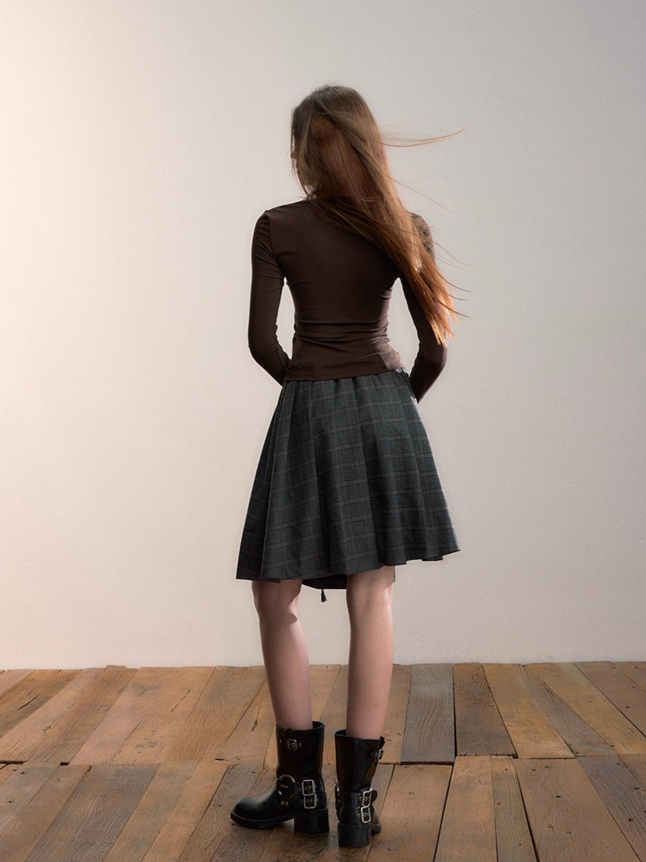 Contrast Belt Knit Top