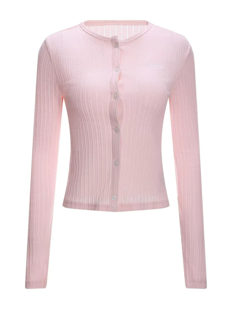 U-Neck Hooded Knit Cardigan &amp; Camisole Set