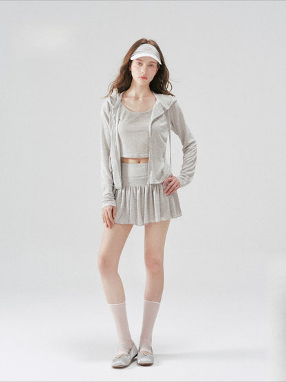 Lyocell Hooded &amp; Skirt Set