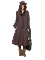 Bear Ear Knit Cardigan