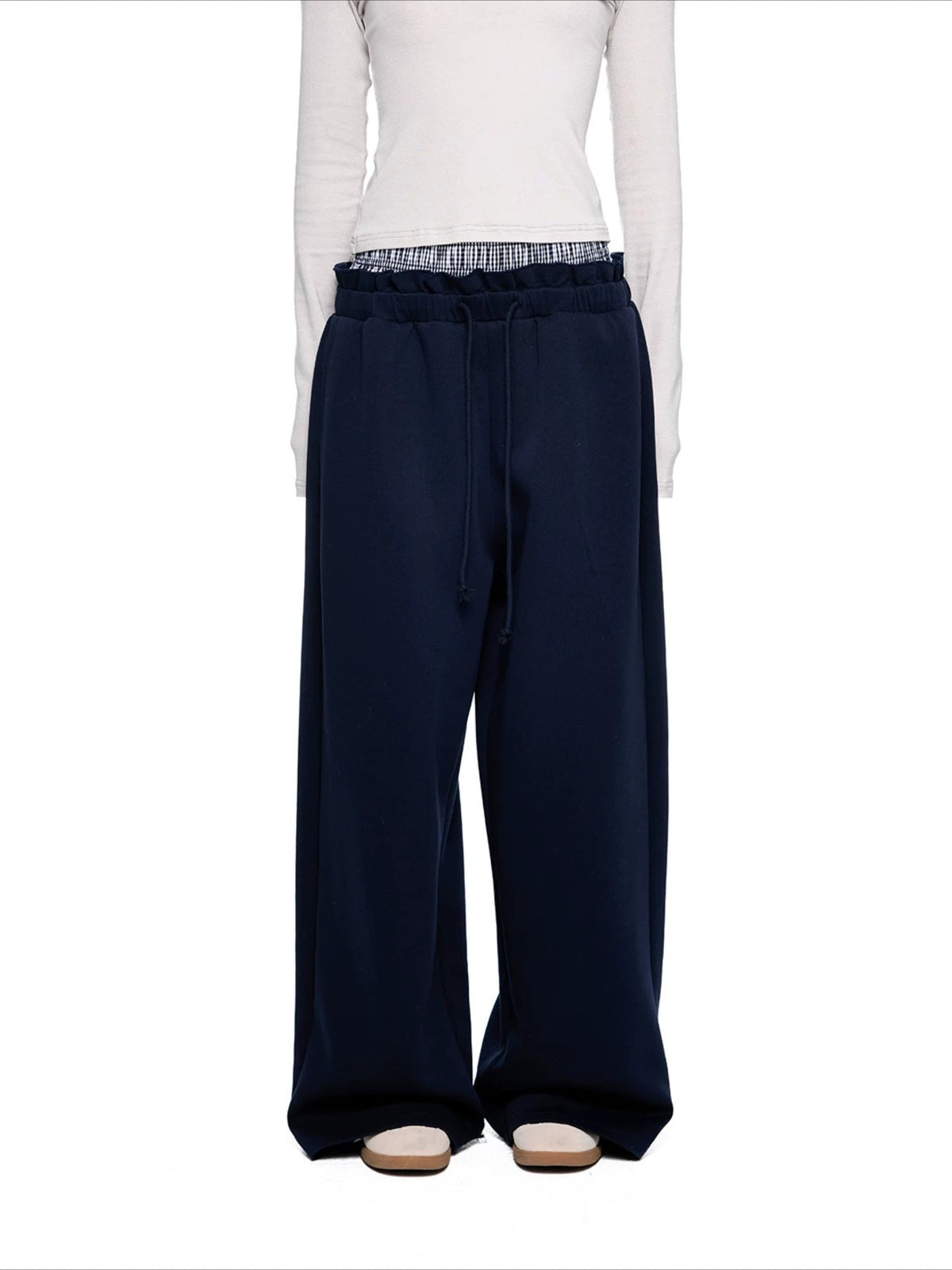 Plaid Waist Sweatpants