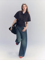 Vintage Washed Wide Leg Jeans