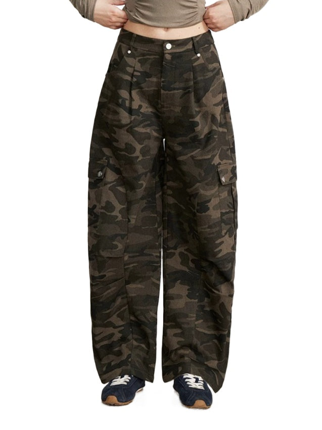 Camouflage Wide Leg Pants