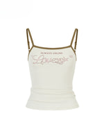 Color-Block Letter Print Camisole